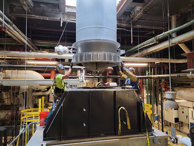 Stack installation at Morristown Medical Center in Morristown, NJ.