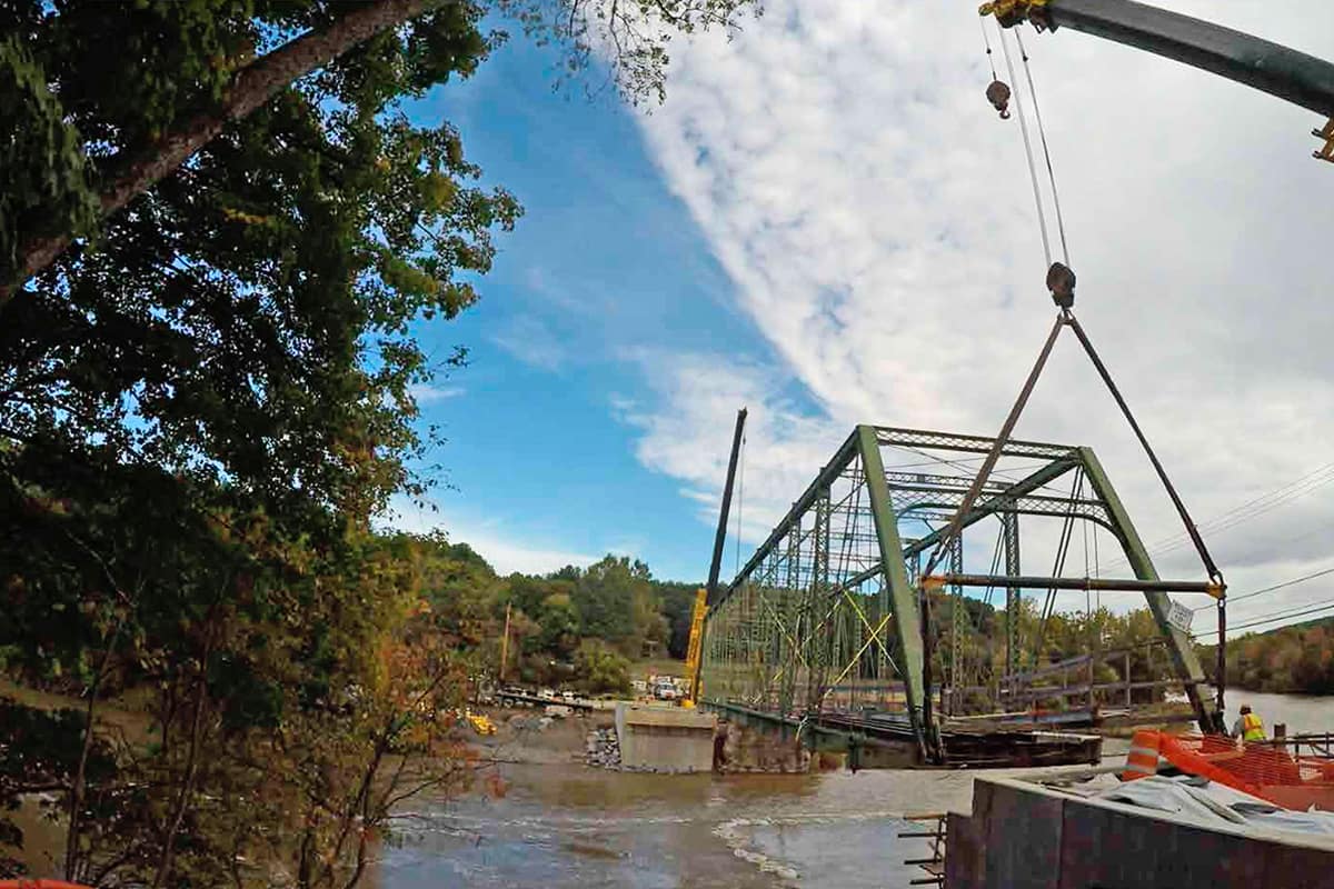 CR 111 Bridge over the Hoosic River construction