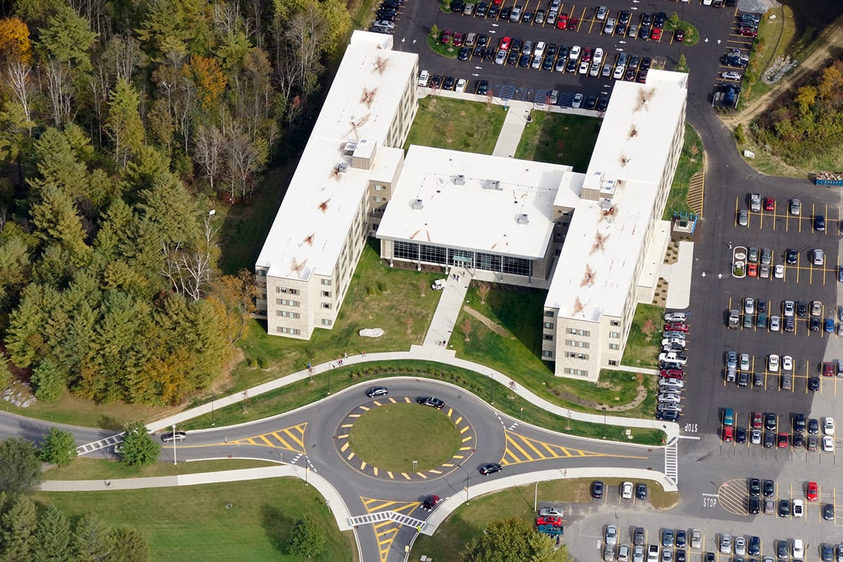 SUNY Adirondack Dorm - Drone View